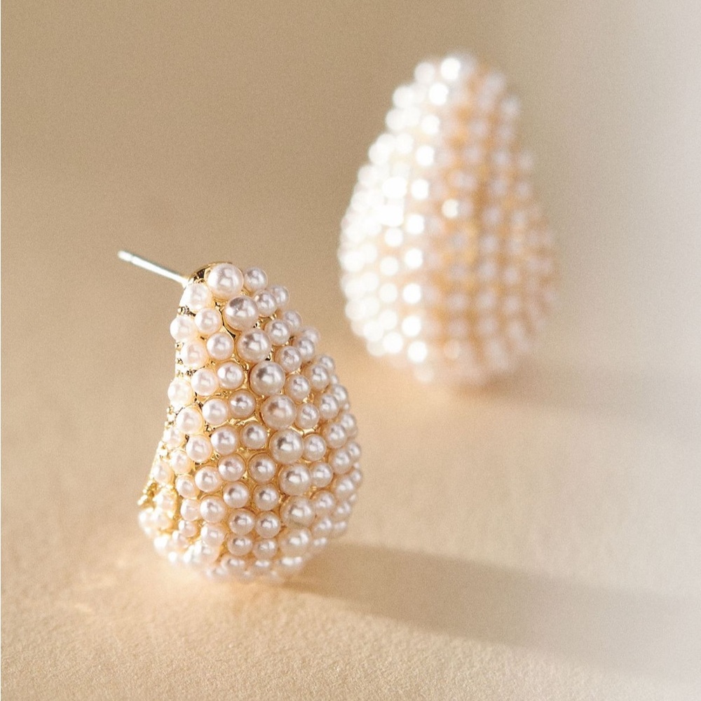 Serefina Petra Anthropologie Pearl Earrings
